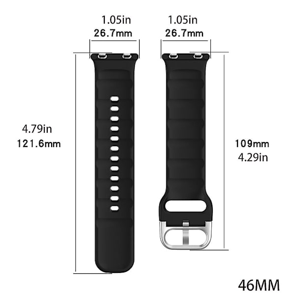 För Watch2 42/46mm Armband Silikonrem Svettarmband Anti-förlorat band White 42mm