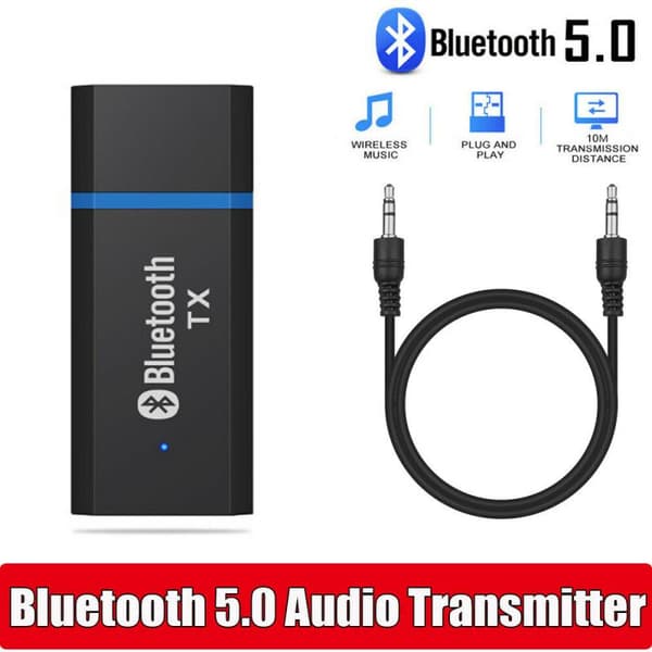 Bluetooth-vastaanotin USB Bluetooth 5.0 -lähetinsovitin 3,5 mm Aux-stereoliitin