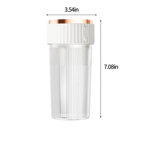 Blender, seksbladet kopp, bærbar og USB-oppladbar, 450 ml (grønn)