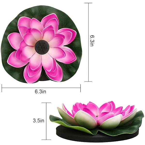 Lotus-suihkulähdepumppu kelluva koriste, sopii puutarhaan, lintukylpyyn, vesiaiheeseen, akvaarioon (2,5 W)