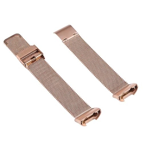 Til Fitbit Charge 4 Double Insurance Buckle Milanese Watch Band FDT Rose Gold