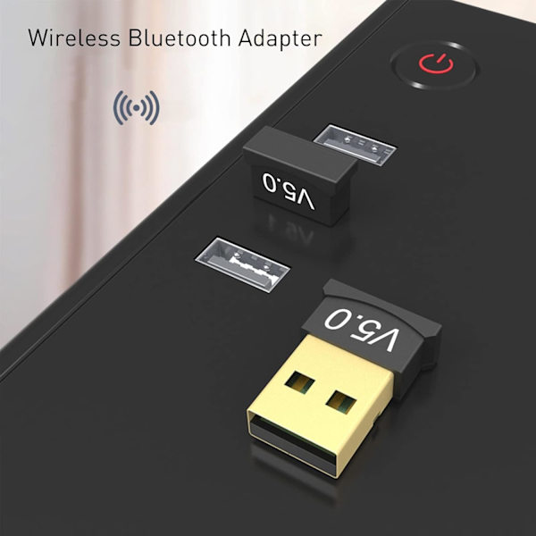 Bluetooth USB-mottaker Bluetooth Adapter 5.1 EDR for PC, trådløs dongelmottaker