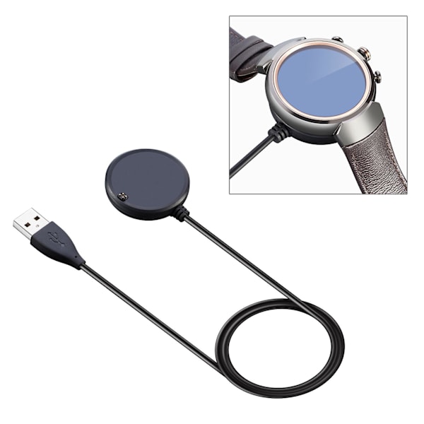 Strömadapter för Zen Watch 3 laddningsdocka bärbar laddningshållare svart