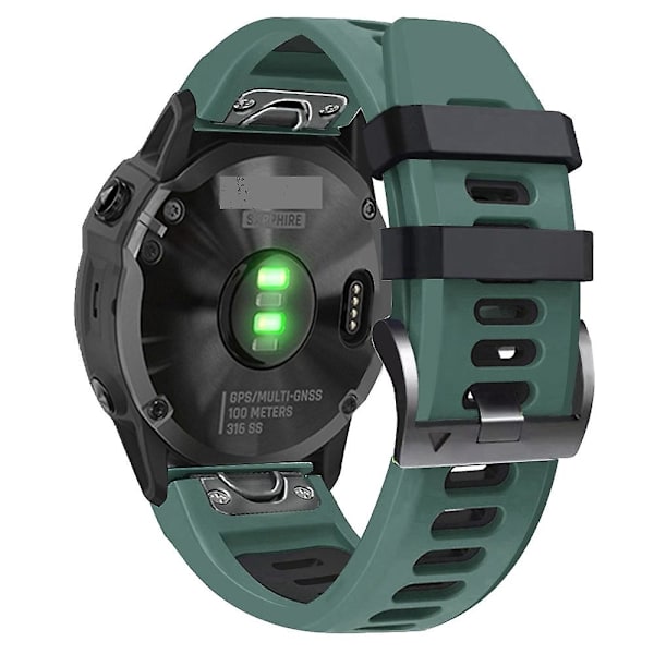 26 mm watch för Garmin Fenix ​​7x Solar Amy Green Black