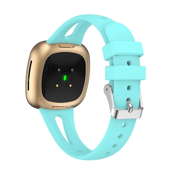 Til Fitbit Versa 3 / 4 silikoneurrem, størrelse:S S Light Blue