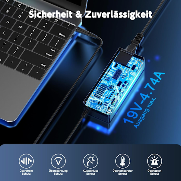 Oplader til 90W HP Pavilion DV6 DV7 DV3 DV4 DV5 G6 G7 G60 Series Elitebook 810 820 Adapter