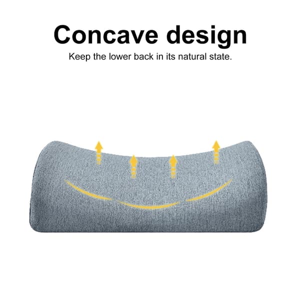 Svankstödskudde, halkfri andningsbar memory foam (bomullslinne, ljusgrå)