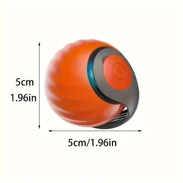 USB Uppladdningsbar Automatisk Rullande Boll Kattleksak - Justerbar Hastighet (Orange)