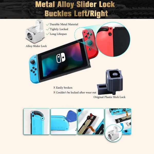 Joystick Udskiftning - 34 I 1 Analog Stick Dele Sæt Til Nintendo Switch Lite Joy Con 3D Joystick