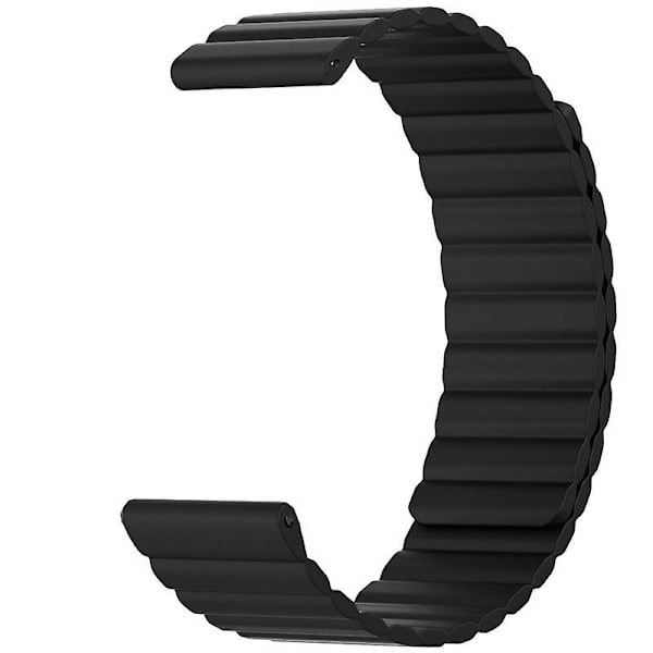 Silikoninen 20 mm:n magneettinen urheiluranneke Huami Amazfit Gts 4/3/2/1/mini -kellolle Black
