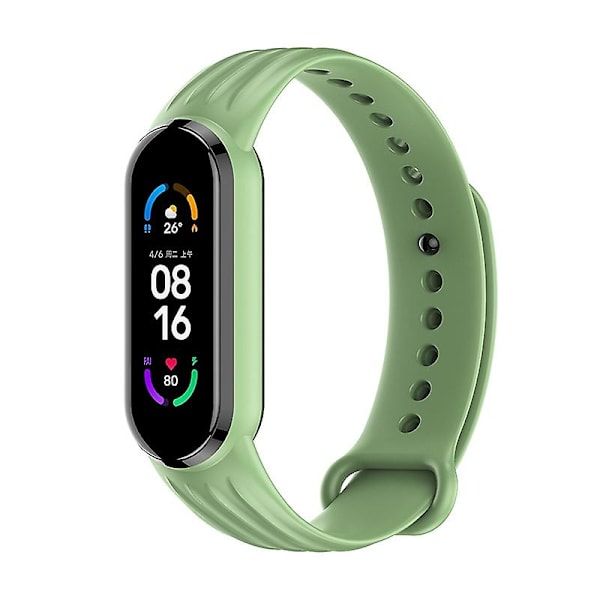 Silikone urrem til Xiaomi Mi Band 6/5 Matcha Green