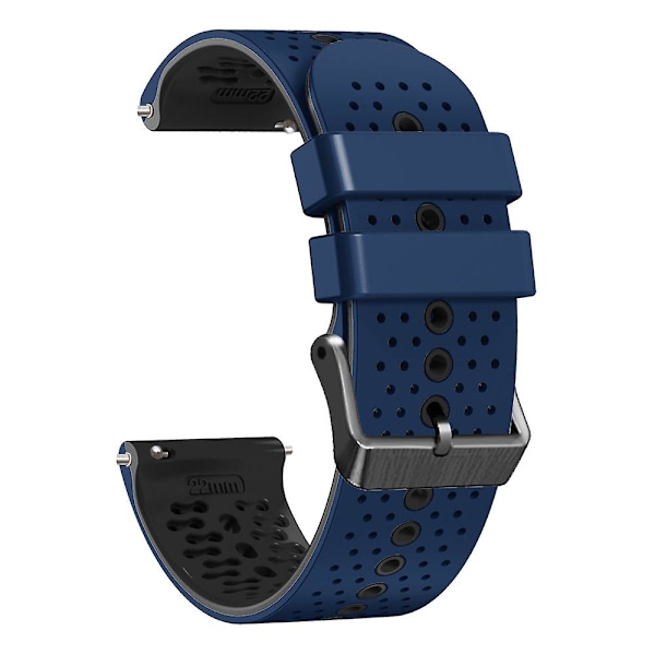 To-farvet silikoneurrem til Amazfit GTR 2 Midnight Blue Black