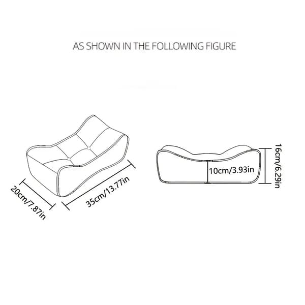 Svankstödskudde, för tupplur, ryggstödskudde, kontorssovkudde (blå)