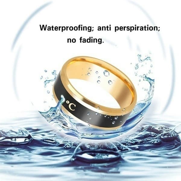 Smart Ring Temperaturvisning Grader Celsius °C (Blå, 13#)