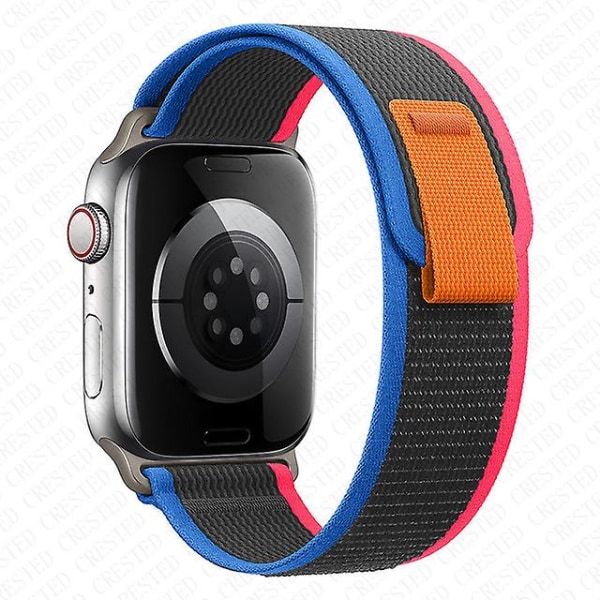 Bånd for Apple Watch-rem 49 mm 44 mm 40 mm 45 mm 41 mm 42 mm 38 mm Correa Nylon Trail Loop-armbånd Iwatch Ultra Series 7 6 5 3 Se 8 38 40 41mm Black-Gray