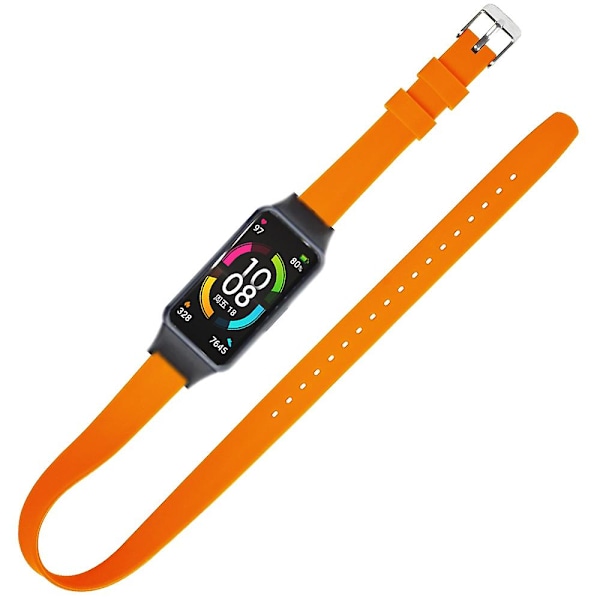 Langt silikoneur til Huawei Band 6/ Band 6 Pro / Honor Band 6 Orange