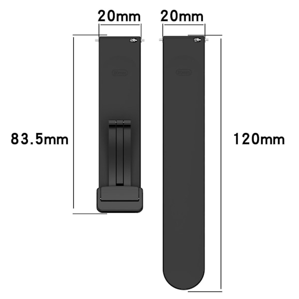 Magnetisk folde spænde 20mm silikone rem ur rem til Huami Amazfit Gtr Mini/ Gts 4/3/2 / Bip 3 Army Green