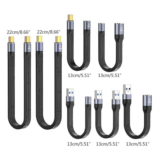 Usb Type-c-kabel med Usb-c til Usb-c-endetilkoblinger 3-kabel Typec revolution