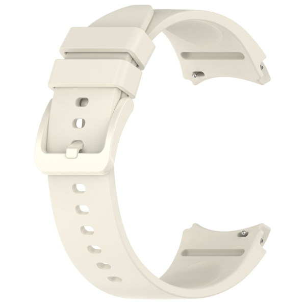 20mm silikonihihna Samsung Galaxy Watch6 40mm/44mm/watch6 Classic 43mm/47mm - värikäs solki Beige