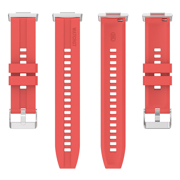 Snabbkopplad klockarmband i silikon för Huawei Watch Fit 2, 20 mm, sportklockarmband med spänne Red