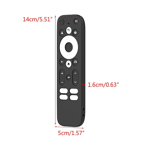 Silikonfjernkontrolldeksel for Mecool Kd3 Android Stick Control Sleeve Lanyard Luminous blue