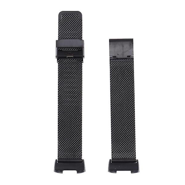 Til Fitbit Charge 4 Double Insurance Buckle Milanese Watch Band FDT Black