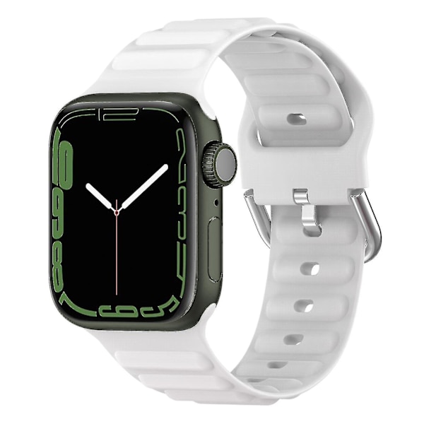 Håndleddsstropper for Apple Watch Ultra 49mm/SE/SE (2022) 44mm/Series 8/7 45mm/6/5/4 44mm/3/2/1 42mm Wave White, White C Apple Watch Ultra 49mm