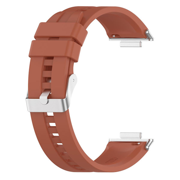 Snabbkoppling klockarmband i silikon för Huawei Watch Fit 2, 20 mm sportklockarmband med spänne Brown
