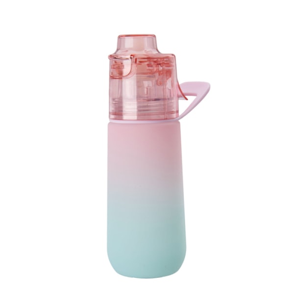 750 ml Doftvattenkopp med 1 smakpod, läckagesäker med sugrör, lämplig för utomhussporter, barnpresenter Gradient Pink