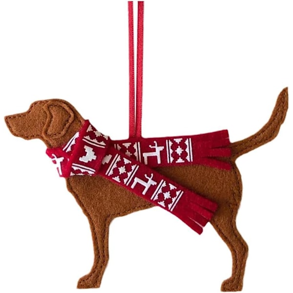 Julepynt, Sorte Retriever Gaver, Juledekoration til Hund, Jul A
