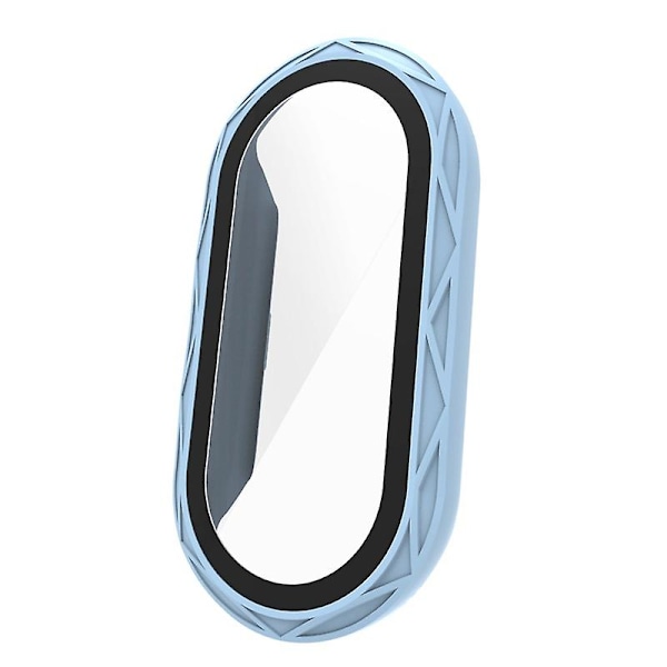 Watch Hard Case för Mi-Band 8 Screen Bumper-Shell Protector-Stötsäkert hölje Stretch blue