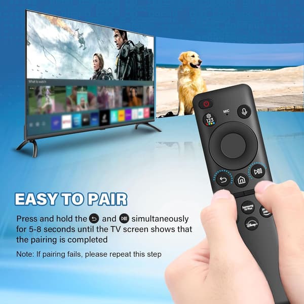 Solcellsdriven röstfjärrkontroll för Samsung TV (Bn59-01432A Bn59-01455A)