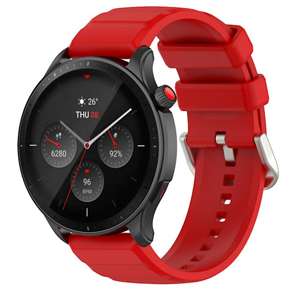 22mm Silikonurrem for Huami Amazfit GTR 4 Red