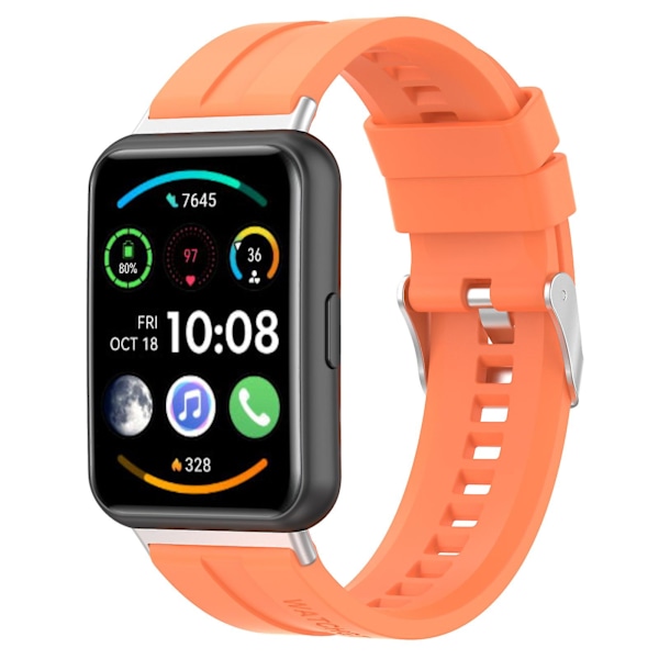 Snabbkoppling klockarmband i silikon för Huawei Watch Fit 2, 20 mm sportklockarmband med spänne Orange