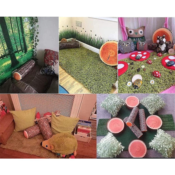 Naturligt træ Design Træstamme Log Pude Blød Stol Pude Puder Gave Hjemmesofa Pude Style2