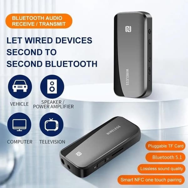 Bluetooth 5.0 Aux-adapter 3,5 mm jack