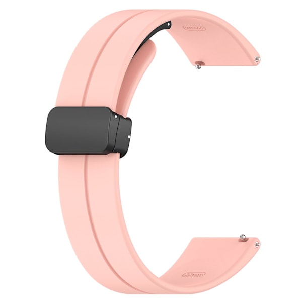 Magnetisk vikbar spänne 20mm silikonarmband klockarmband för Huami Amazfit Gtr Mini/ Gts 4/3/2 / Bip 3 Pink