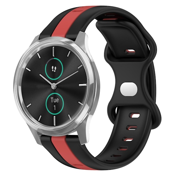 Silikoneurrem til Garminmove Luxe Black Red