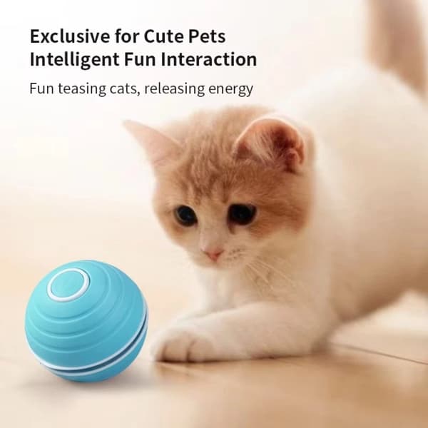 Legetøjsbolde til katte og hunde, selvbevægende interaktiv rullende bold (grøn)