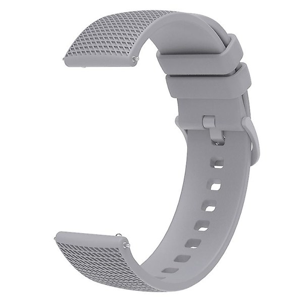 Rutiga mönstrade 22 mm remmar i silikon för Samsung Gear S3 / Huami Amazfit Pace Grey