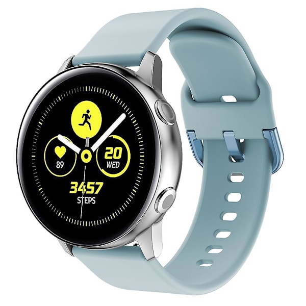 Samsung Galaxy Watch 5 40mm/44mm/Watch 5 Pro 45mm/Watch4 40mm/44mm/Watch4 Classic 42mm:lle neliön muotoinen solkisuunnittelu silikoniranneke Baby Blue