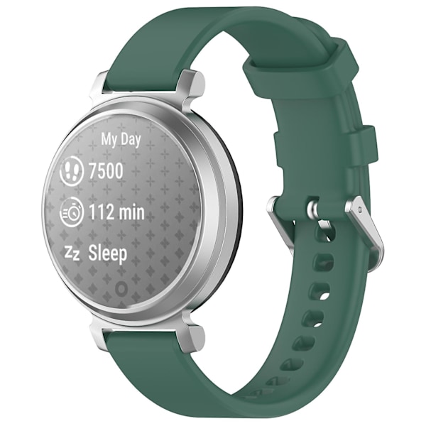 Garmin Lily 2 -silikonirannekkeet 14 mm vedenpitävät pehmeät vaihtohihnat Dark Green