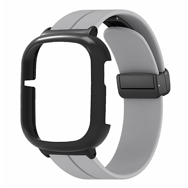 Klockarmband Magnetiskt Spänne Silikon Armband För Honor Watch 4, Med Klockfodral Grey