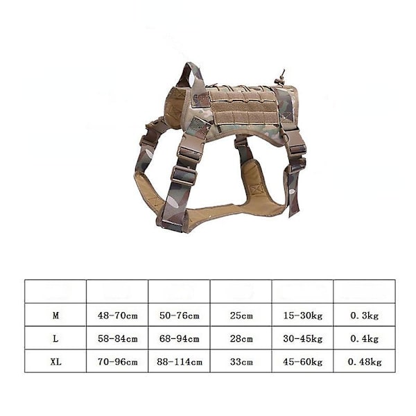 Tactical Dog Clothing Nylon Vedenpitävä Rintahihna Lemmikkiliivi L Army Green