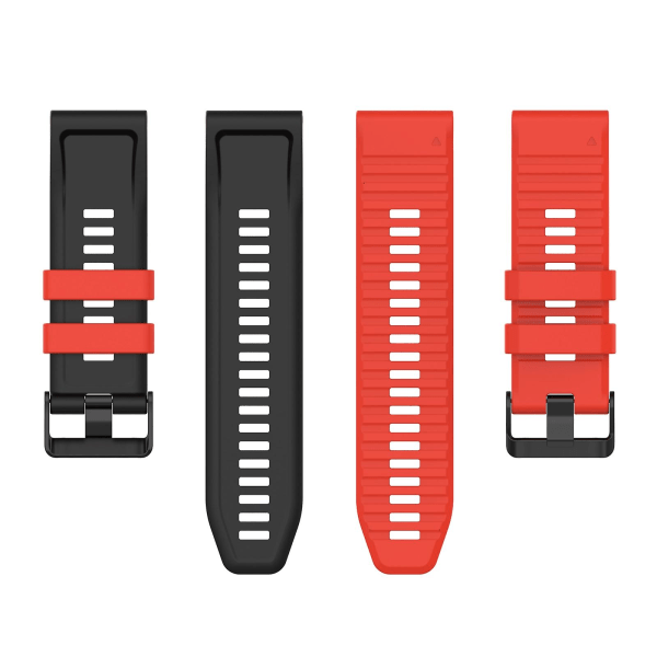 Silikonklokkerem til Garmin Fenix ​​7 22mm Red Black