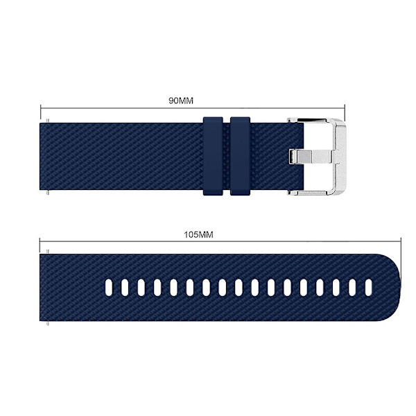 20mm hiekkapuhallettu solki silikoninen urheiluranneke Samsung Galaxy Watch Active -älykelloon Dark blue G Samsung Galaxy Watch A