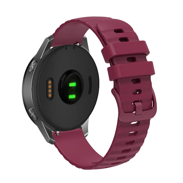 18 mm watch för Garmin Vivomove 3s Wine Red