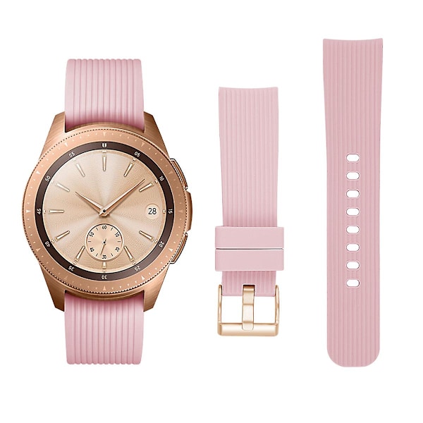 L Størrelse 20mm klokkebånd for Samsung Galaxy Watch Active / Watch6 / Watch5 / Watch4 Silikonarmbånd Pink