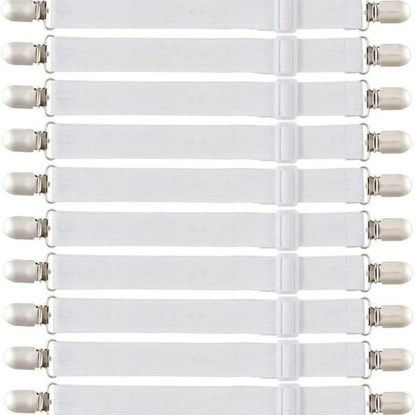 12 x Justerbara Lakansträckare (Vit)