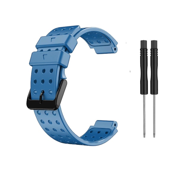 Watch Mjukt silikon 20 mm Byte av armband vid handledsrem för Garmin Approach S20/föregångare 220 230 235 630 620 735 Blue